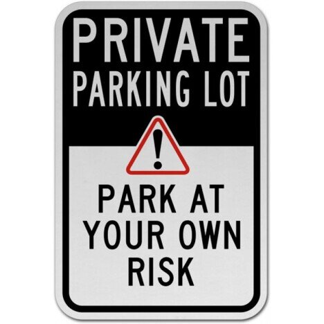 Private Parking Lot Sign