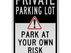 Private Parking Lot Sign